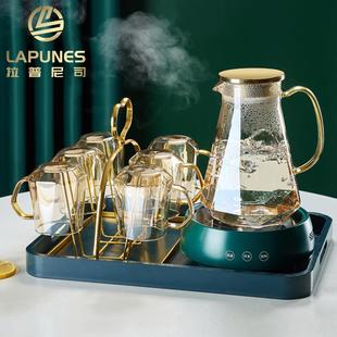 家用客厅玻璃可加热茶壶花茶杯子 Lapunes北欧轻奢下午茶茶具套装