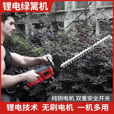 刷绿篱式充电茶树叶篱笆剪园林修小型绿化修剪