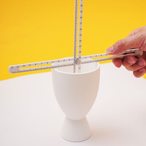 水流星陶艺测量工具深度厚度口径测量器塑料直尺子