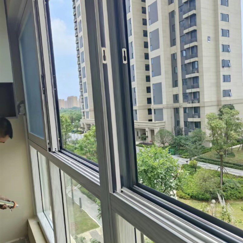 深圳三轨推拉纱一体断桥铝门铝合金平封阳台
