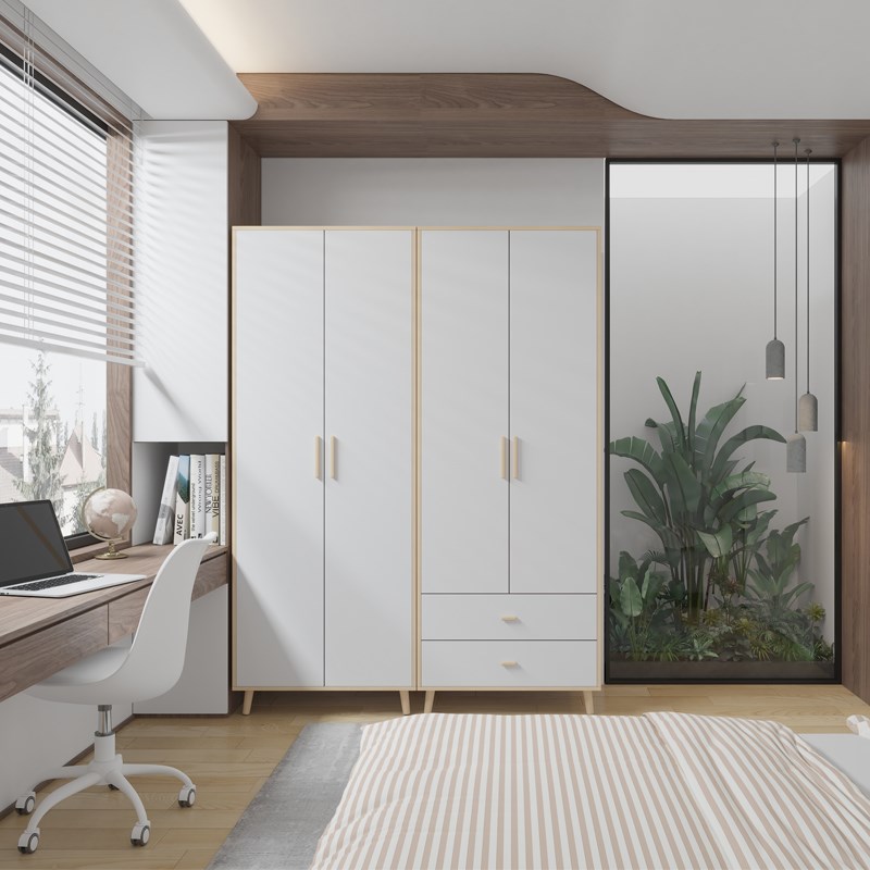 比熊实木儿童家居现代成品家用卧室小户型衣橱