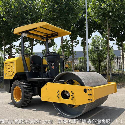 土方工道路3.5吨压路机程胶座驾轮式压路449液压振动单机钢轮压实