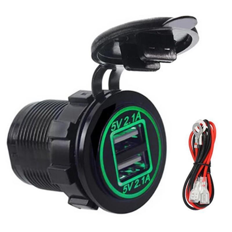 12-24V 通用汽车摩托车改装智能QC3.0USB口+PD超级快充车载手机充