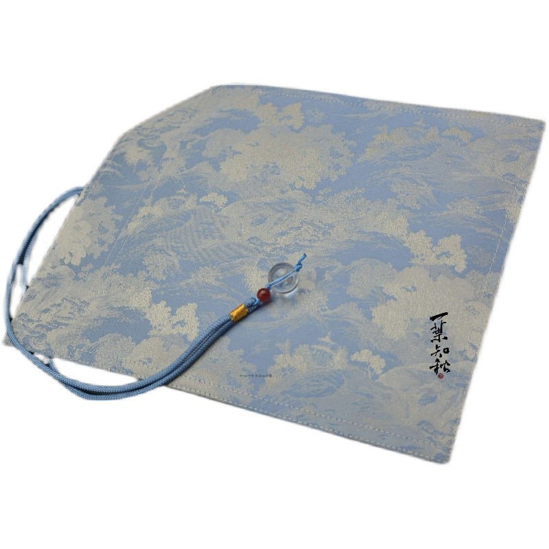 一叶知秋手作 笔帘 【宋锦-山河】手工布艺 钢笔收纳笔袋笔包
