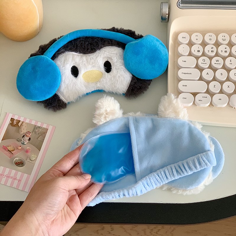 眼罩睡眠遮光可爱卡通缓解疲劳助眠睡觉护眼罩夏季午休冰敷遮眼罩