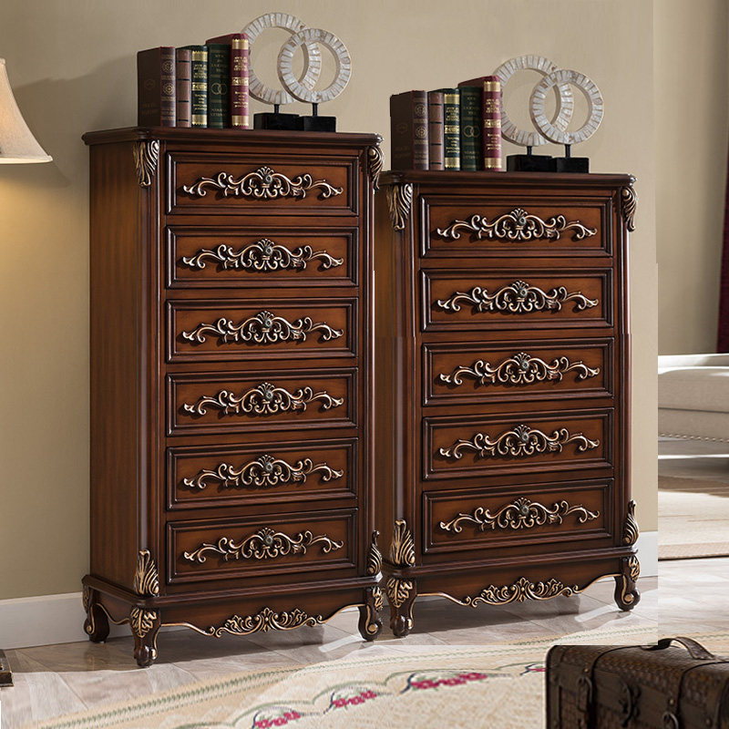 欧式五六斗柜实木抽屉柜复古美式乡村收纳大整理柜子卧室家具整装,住宅家具,斗柜,淘宝优惠券,粉丝福利购,淘宝优惠卷