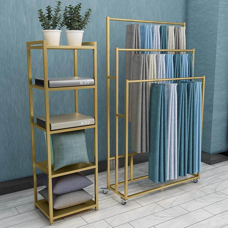 移动窗帘展示架简约吊卡展架家纺布艺落地式陈列面料样品展会架子,商业/办公家具,服装展示架,淘宝优惠券,粉丝福利购,淘宝优惠卷