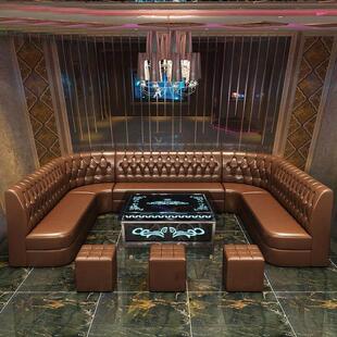 ktv沙发定制酒吧迪吧清吧咖啡厅转角卡座奶茶店包厢欧式UL型卡座