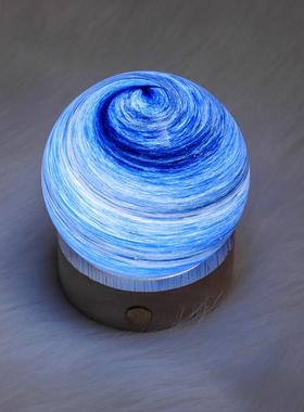 星空星球小夜灯水晶球桌面摆件卧室装饰生日礼物送女生治愈系七夕