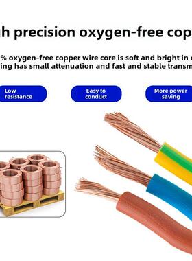 Bvr单芯多股软线2.5/4/6平方米国标铜阻燃黄绿双色接地家装厂
