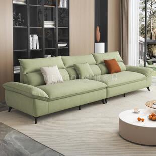 客厅雪尼尔帆船布艺沙发组合小户型四人位直排简约全拆洗棉麻沙发