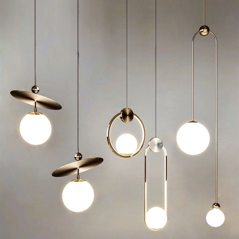 后现代客厅卧室背景墙床头灯创意单头泡泡圆环吊线吧台小吊灯,家装灯饰光源,餐厅吊灯,淘宝优惠券,粉丝福利购,淘宝优惠卷