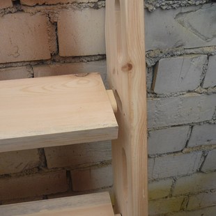 钢结构实木室内梯子榫卯实木阁楼直梯l楼梯别墅复式登楼定制