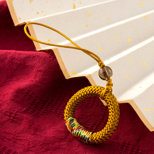 指环绳圈挂饰手机钥匙链手工编织手绳包挂件汽车遥控器钥匙扣吊坠