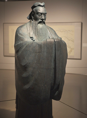 玻璃钢画家齐白石雕像定制校园名人伟人铜雕博物纪念馆落地摆件