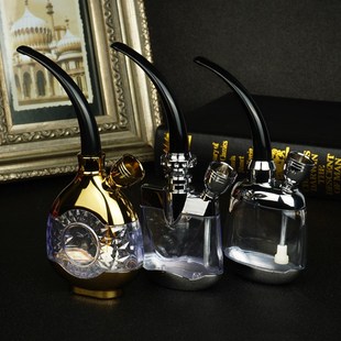 水烟壶水烟斗双重过滤器男士烟嘴水烟筒创意礼品个性时尚烟灰缸送