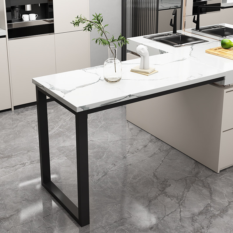 岛台厨房吧台橱柜餐厅岩板大理石瓷砖木板单边支撑架桌脚架可定制