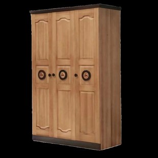 全实木两门衣柜儿童衣柜三门衣橱实木储物柜简约四门衣柜衣帽间柜