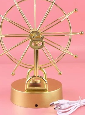 牛顿物理摩天轮旋转永动不停创意桌面摆件办公饰品送男生生日礼物