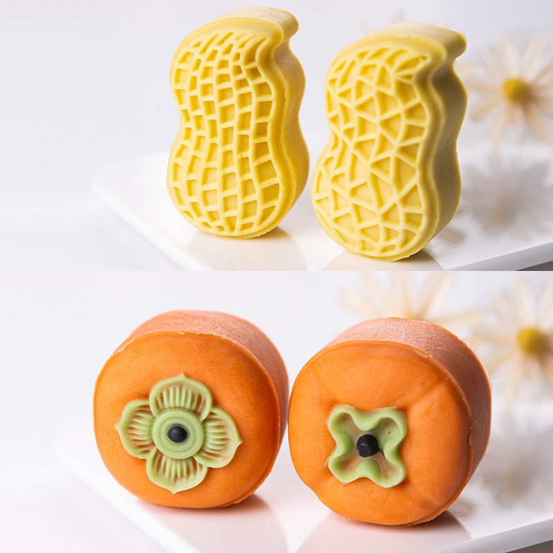 法焙客月饼模具绿豆糕花生柿子好事发生冰皮手工压花月饼模型印具