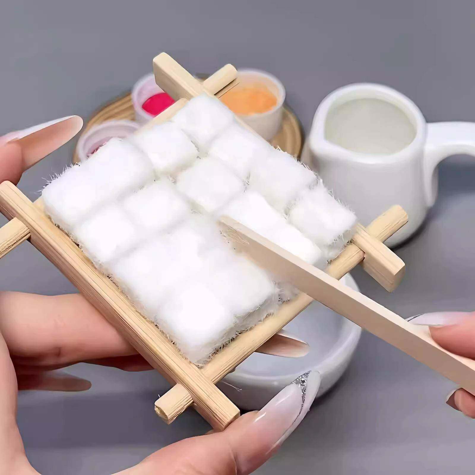 霉豆腐玩具手工材料包套装创意仿真食物过家家互动道具雪豆腐