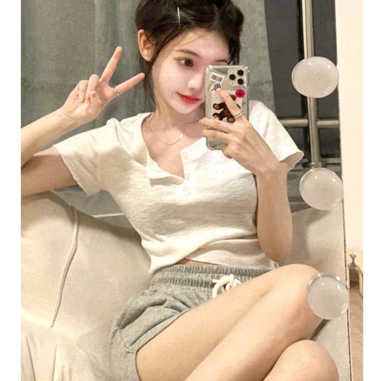 夏季酷盐系少女穿搭小个子洋气减龄网红心机棉质修身短袖T恤女,女装/女士精品,T恤,淘宝优惠券,粉丝福利购,淘宝优惠卷