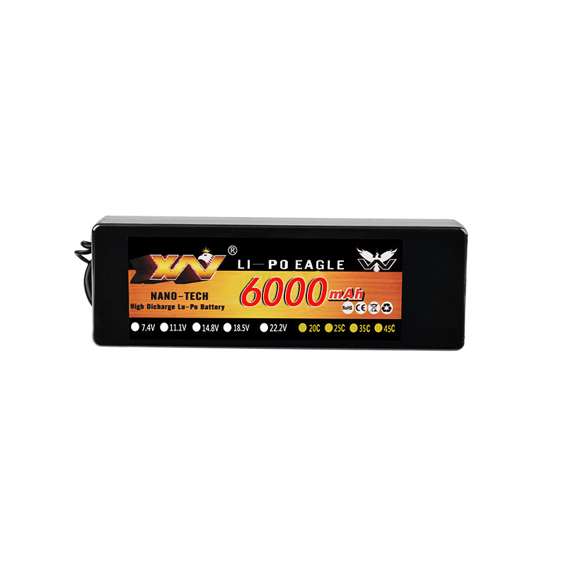 厂销鹰王7.4V 3300 4200 5200 7000大容量RC遥控车模硬壳锂电池2S
