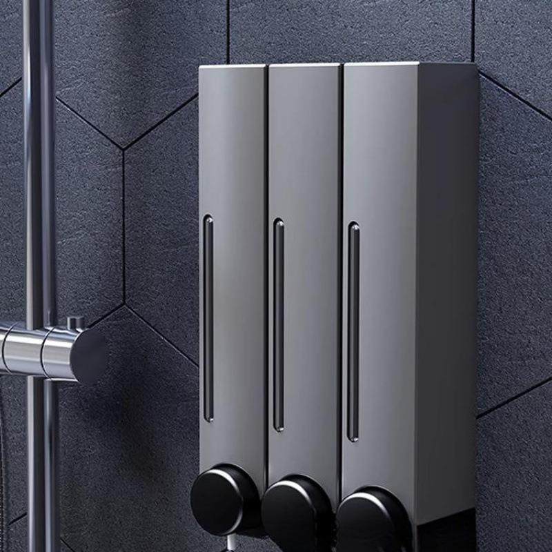 免钉壁挂式酒店浴室厨房给皂器挂壁洗手液沐浴露洗发露按压皂嚿畿