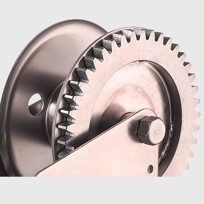 304绞盘1200磅1800磅2600牵引带刹车绞盘双向自锁不锈钢手摇绞盘