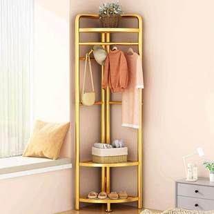 美容院挂衣服架转角衣帽架卧室落地收纳多功能晾衣架室内家用挂衣