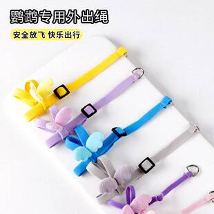 鹦鹉牵引绳超轻不勒外出背带训练溜鹦鹉鸟神器虎皮牡丹玄凤放飞绳