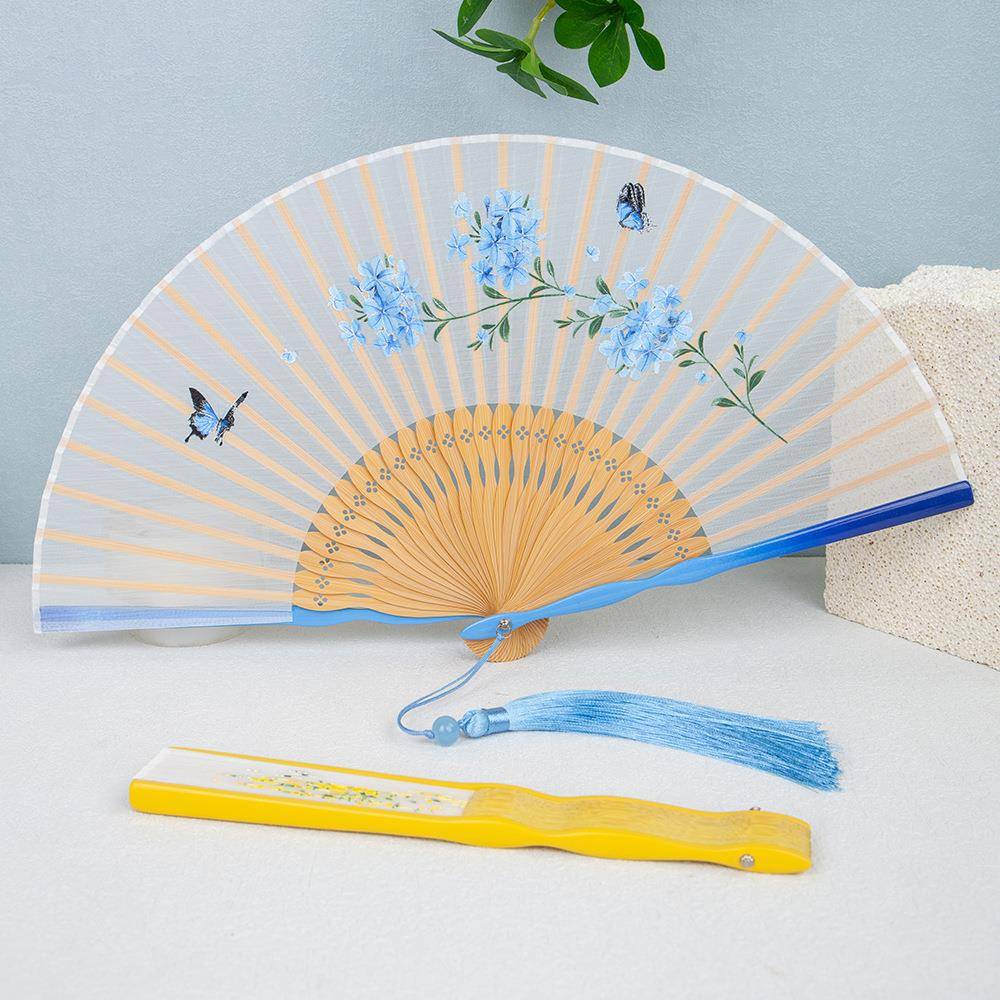 扇子折扇古风新中式国风汉服旗袍夏天随身便携折叠扇子高颜值小扇