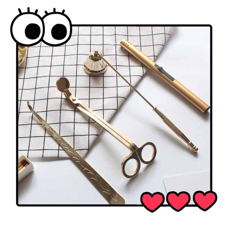 香薰蜡烛工具套装 烛心剪刀 灭烛器灭烛罩蜡烛钩灭烛配件三件套,家居饰品,装饰摆件,淘宝优惠券,粉丝福利购,淘宝优惠卷