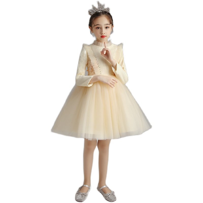 女童加绒加厚礼服公主裙主持人小花童婚纱儿童钢琴演出服演奏冬季,童装/婴儿装/亲子装,儿童礼服,淘宝优惠券,粉丝福利购,淘宝优惠卷