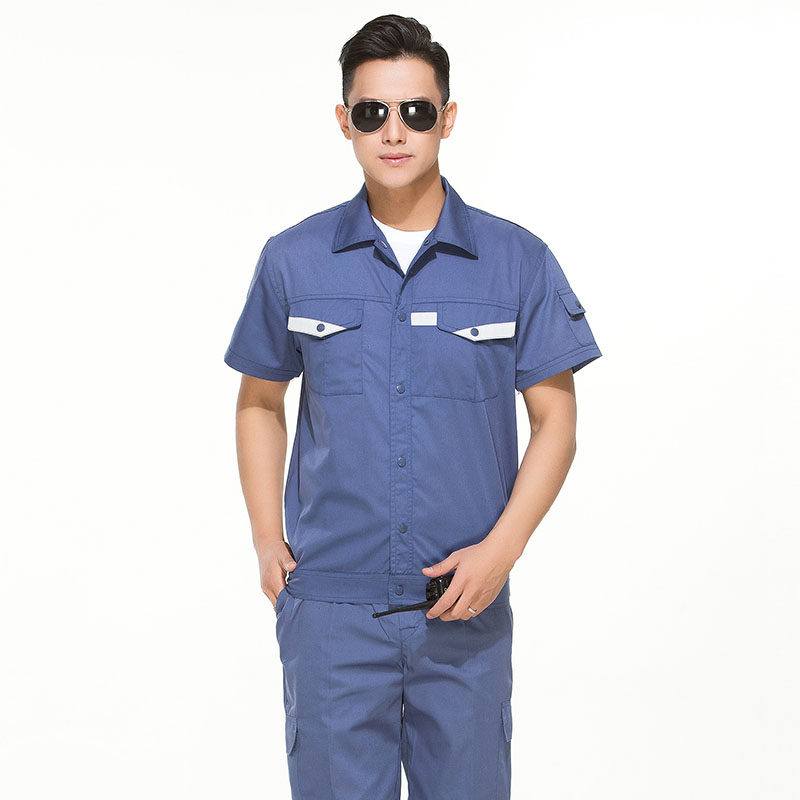 工程服夏装电工服短袖维修服酒店工作服工厂机修服工装制服男套装