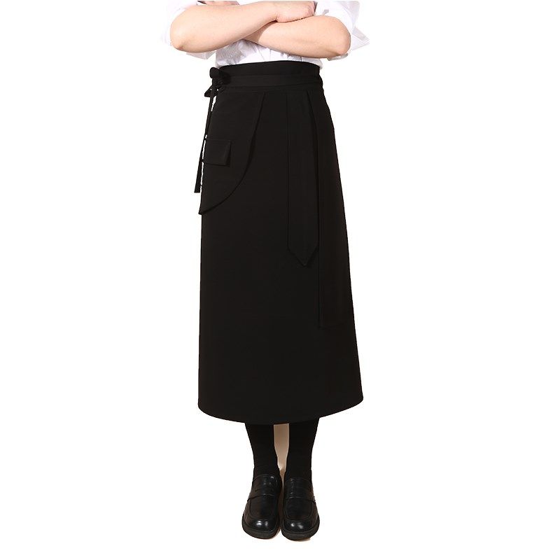 2024新款半身围裙美发助理造型师化妆影楼婚纱店工作服定制印LOGO