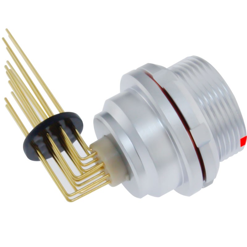 EEG 0K 1K PCB焊接弯针插座 90度弯针 板接母座 防水母头2-19芯头