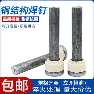 钢结构焊钉圆柱头螺栓楼承板桥梁用剪力钉栓钉带槽销焊钉M16M19