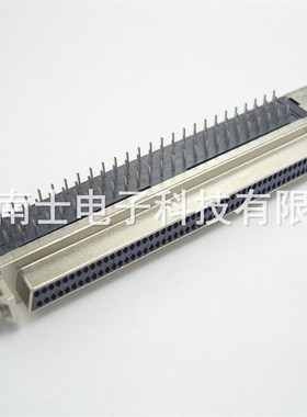 台湾 SCSI 100P MDR母头 90度弯脚焊板 HPDB100针式DB型 插座带耳