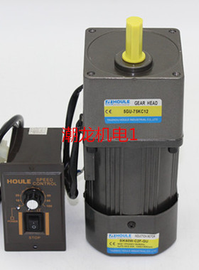 HOULE豪力40W齿轮调速电机/减速电机5IK40RGN/5GN3K120K调速器
