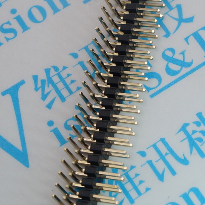 2.0mm间距 弯排针 弯排母 单排1*40双排2*40P针 全铜环保两排镀金