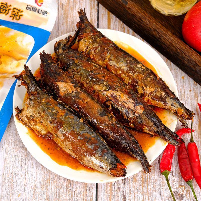 正宗五香马鲛鱼罐头即食海鲜熟食速食下饭酒菜即食鱼烧烤网红小鱼