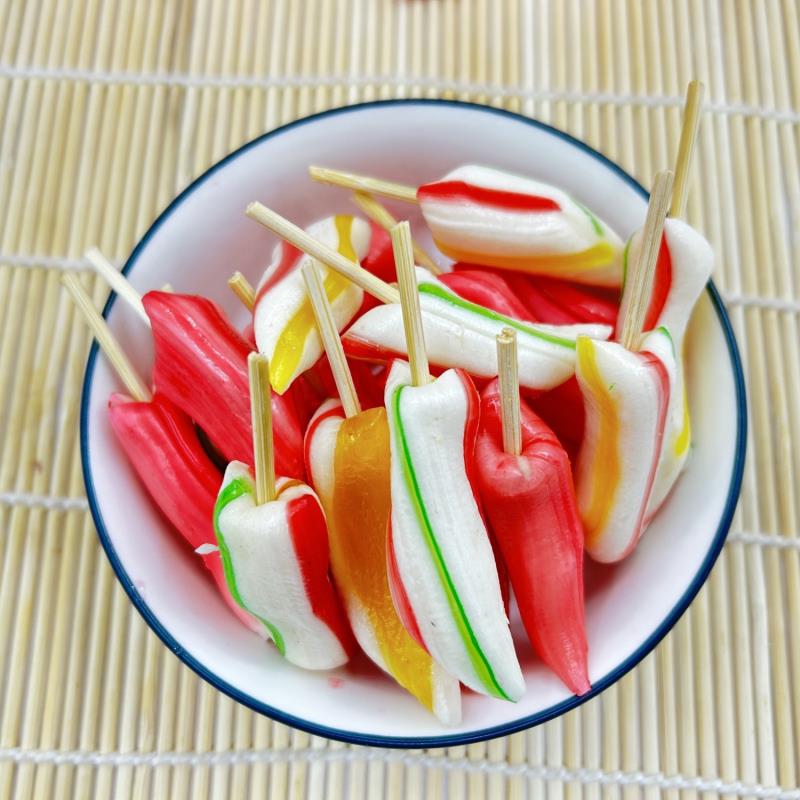 正宗安徽安庆怀宁特产辣椒糖七彩糖手工棒棒糖麦芽糖果儿时怀旧小