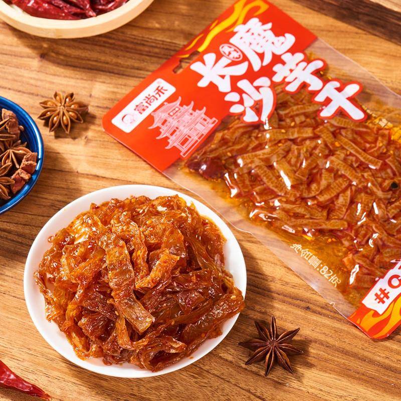 正宗魔芋干富尚禾魔芋干湖南特产香辣魔芋爽素毛肚山胡椒味解馋零