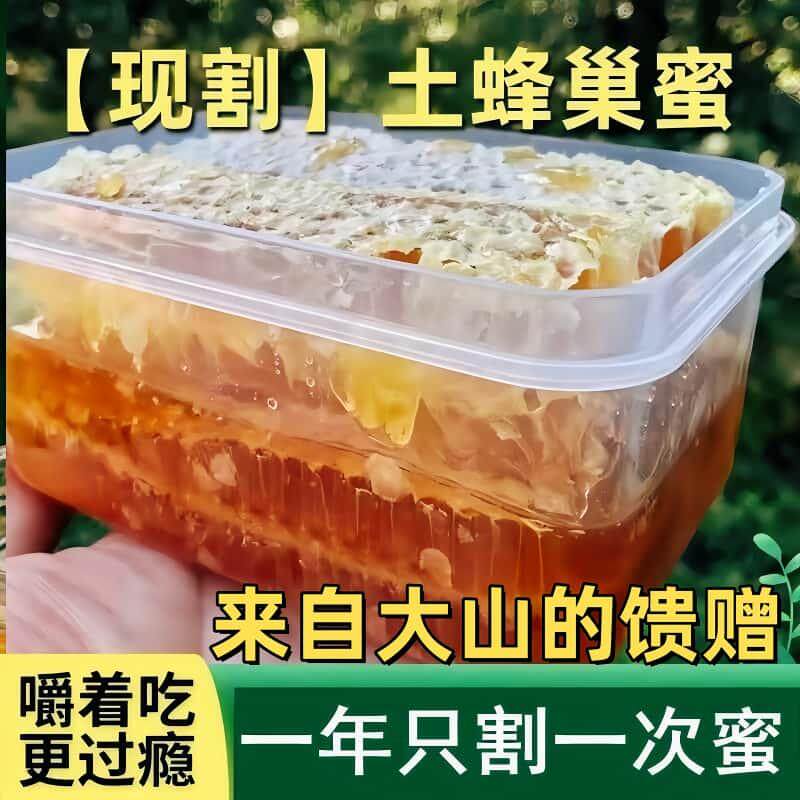 新日期现切蜂巢蜜整块天然
