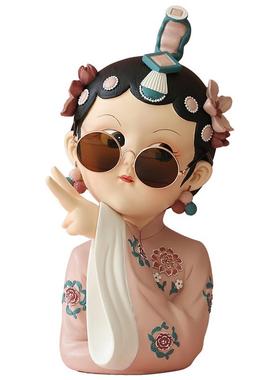 创意轻奢京剧女孩级艺术品摆件客厅电柜家居21JY1701业高感开礼物