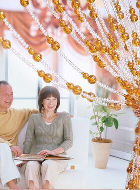 家居格局不懂客勿动 门水晶 隔断帘卧室厅卫生间葫芦免NYG打孔帘