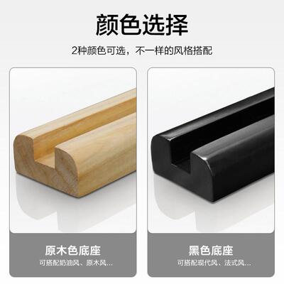 BOLEN实木全防7652滑底座镜无框全身镜全身镜地拱门落带框身镜可