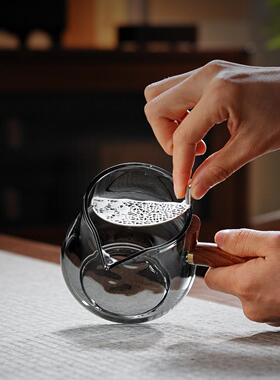 月器牙公道杯耐高温磁过滤手工耐热创FTA意玻璃吸绿茶分茶泡茶公