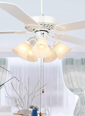 OYP居餐厅吊扇灯宸蒂凡尼电风扇吊地中海室带灯卧客厅木叶风扇灯